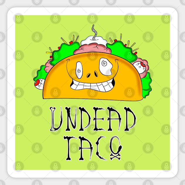 Undead Taco Sticker by DitzyDonutsDesigns